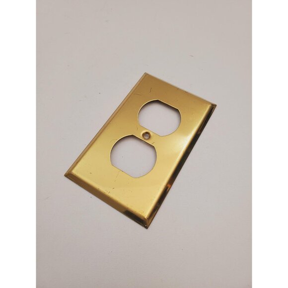 Light Switch Cover , Switch Plate, Outlet Cover, Gold, Antique Brass, Plug, - Picture 3 of 9